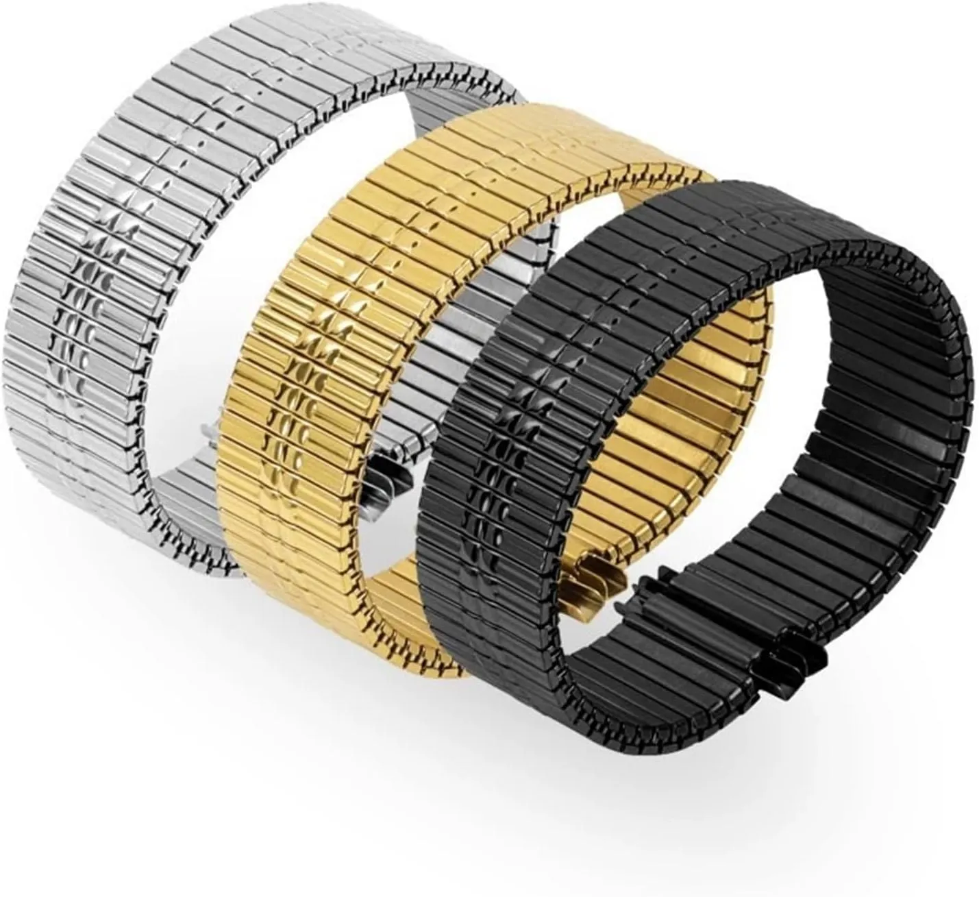 16-22mm Stainless Steel Elastic Stretch Strap Metal Expansion Wristband Men Women Bracelet Watches Accessories