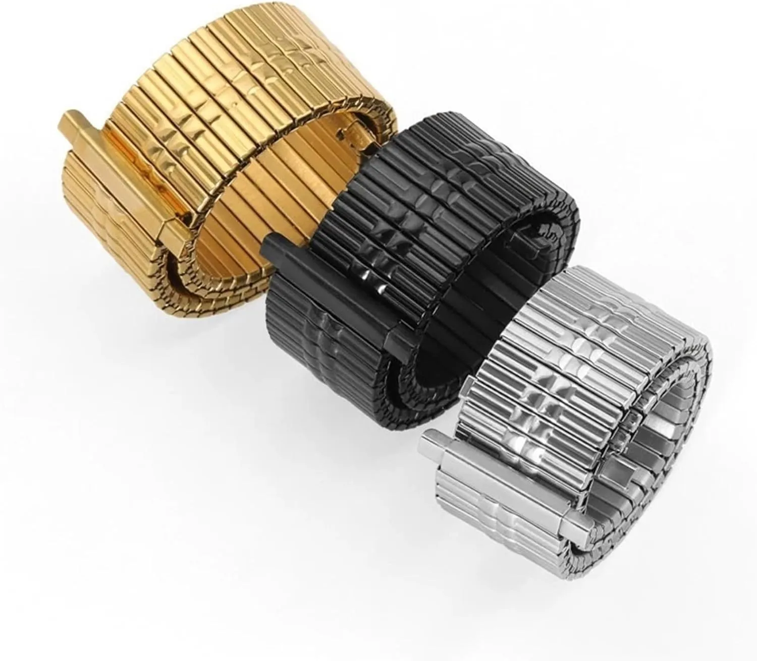 16-22mm Stainless Steel Elastic Stretch Strap Metal Expansion Wristband Men Women Bracelet Watches Accessories