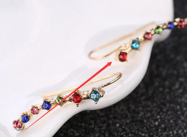 2017 High Quality Austrian Crystal Pending Earrings For Women Long Earring Jewelry Brincos