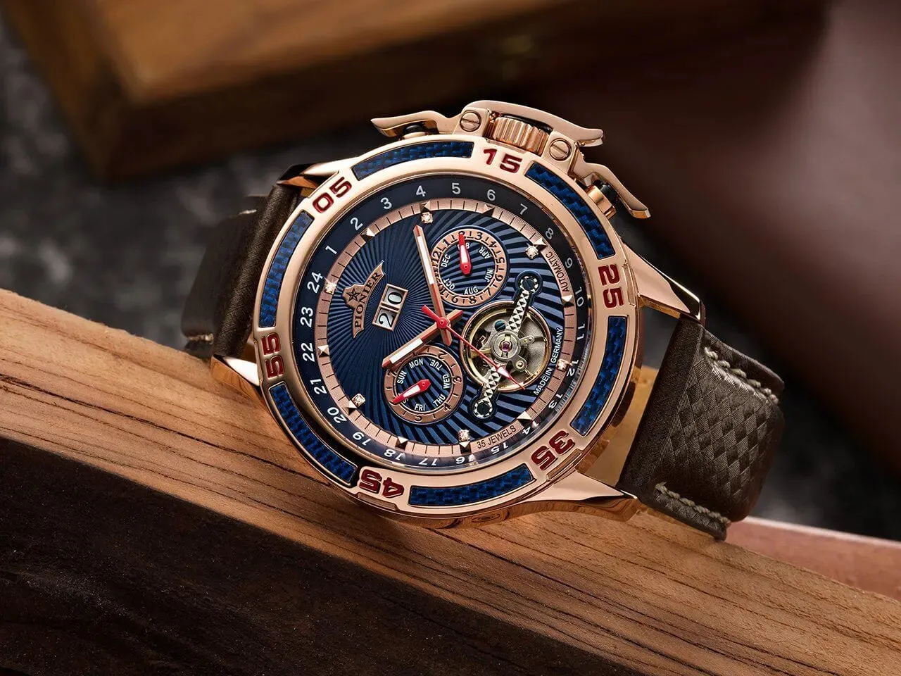 Amsterdam Pionier GM-515-5 | Rose | Made in Germany automatic watch