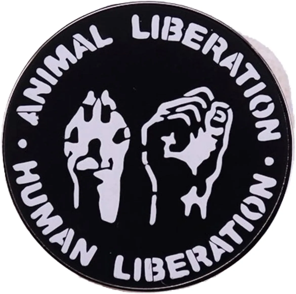 Animal Liberation Human Liberation Rights Vegan Veganism 1.2" Enamel Pin Badge