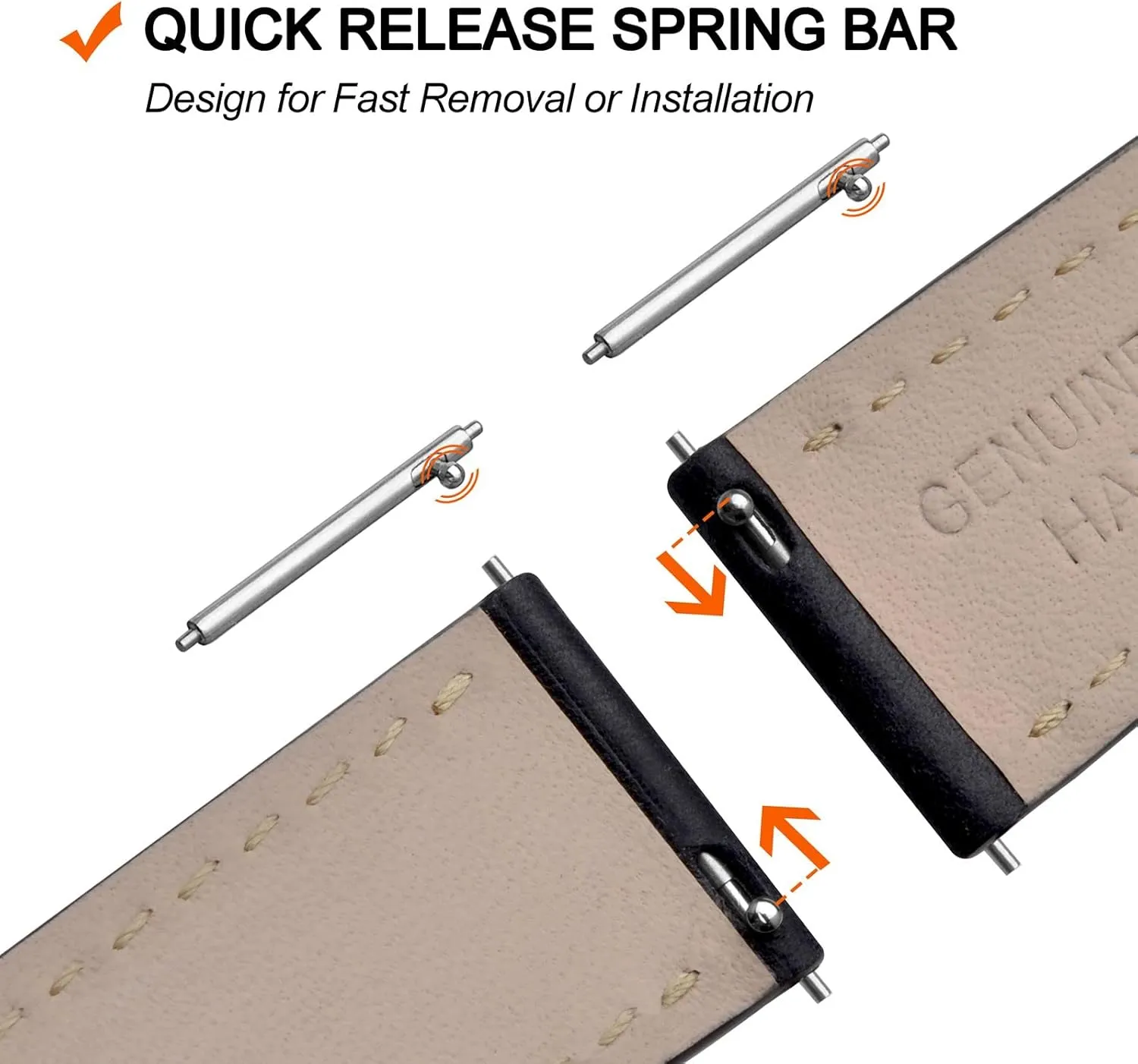 ANNEFIT Watch Band 16mm 17mm 18mm 19mm 20mm 21mm 22mm 24mm - Classic Oil Wax Leather Quick Release Watch Strap for Men Women