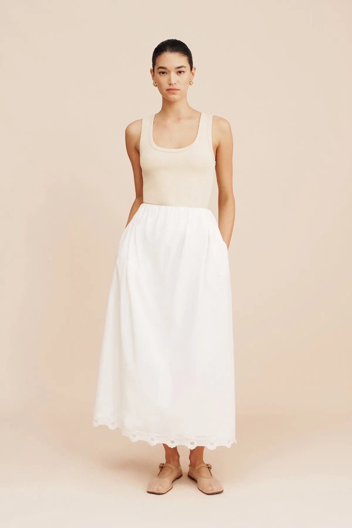 ANTOINETTE SKIRT - VINTAGE WHITE