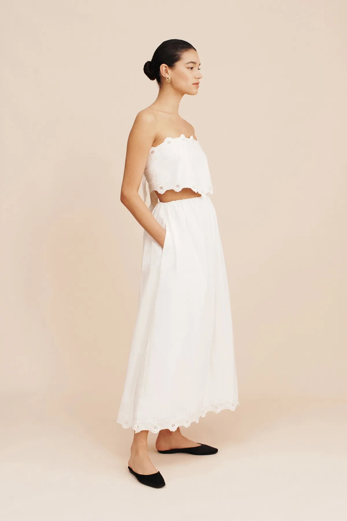 ANTOINETTE SKIRT - VINTAGE WHITE