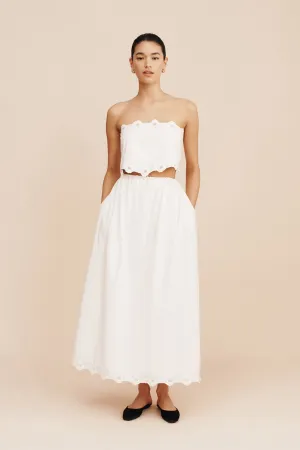 ANTOINETTE TIE TOP - VINTAGE WHITE