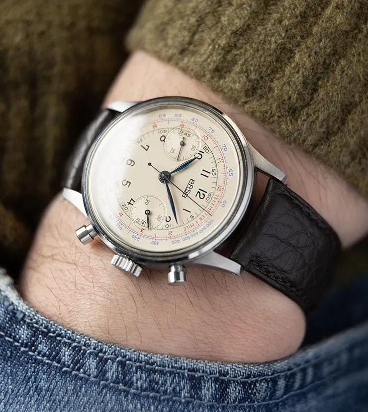 Arsa Oversize Steel Chronograph 1940s
