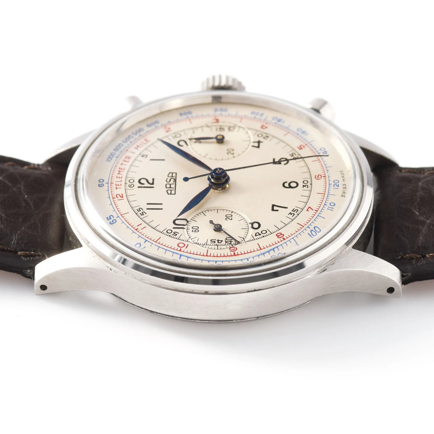 Arsa Oversize Steel Chronograph 1940s