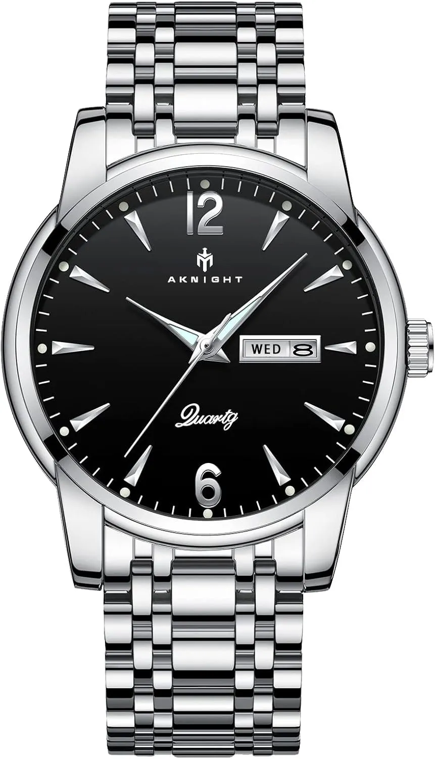 BENYAR Mens Watches, Waterproof Chronograph Analog Quartz Movement Men's Wrist Watch, Fashion Business Male Watch Easy Read Luminous Watches for Men with Calendar