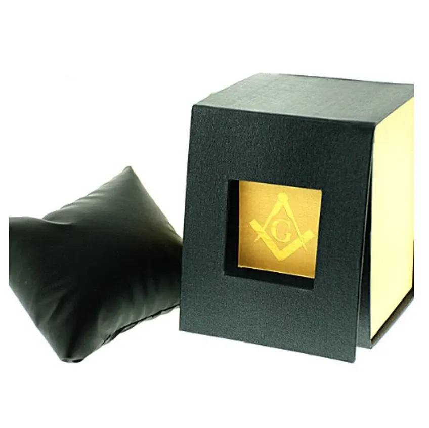 Black Silver Freemason Watch Diamond Sports Watch Masonic Gift Prince Hall Regalia Compass & Square