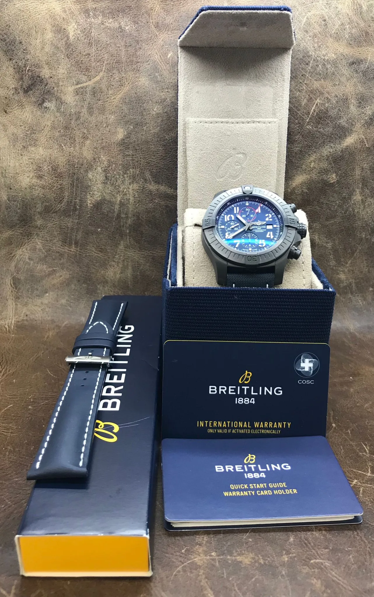 Breitling SUPER AVENGER CHRONOGRAPH 48 NIGHT MISSION V13375 Blue Dial Automatic Men's Watch