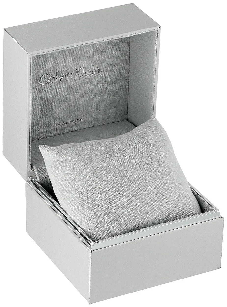 Calvin Klein Eager Chronograph Black Nylon Strap Black and Silver Dial Quartz Mens Watch K4B371B3