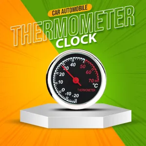 Car Automobile Thermometer Car - Car Interior Decoration Ornament Car Styling | Round Shape Car Automobile Analogue Thermometer