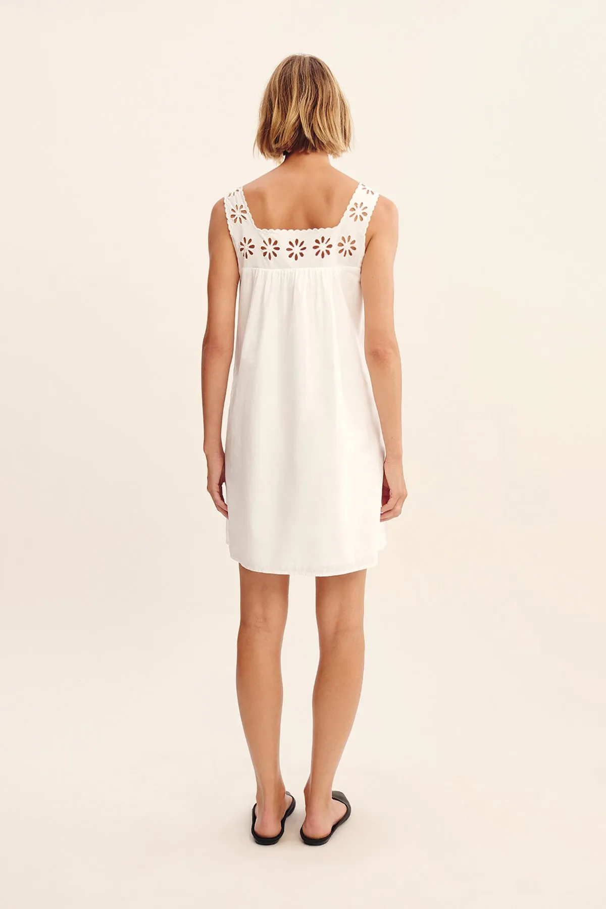 CECILIA MINI DRESS - VINTAGE WHITE