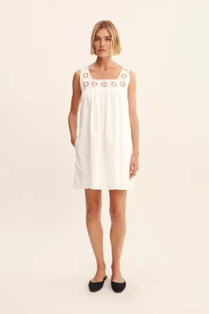CECILIA MINI DRESS - VINTAGE WHITE