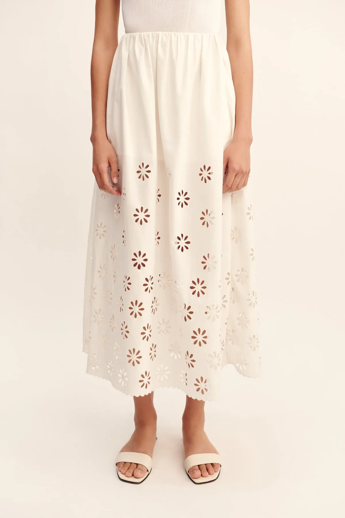 CECILIA SKIRT - VINTAGE WHITE