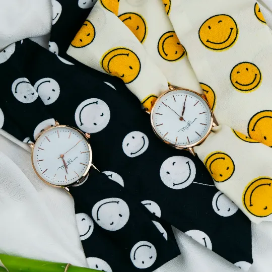 Changeable Fabric Knot Tie Strap Boho Wristwatch