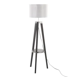 Compass - Mid Century Modern Floor Lamp With Shelf by Couch.com
