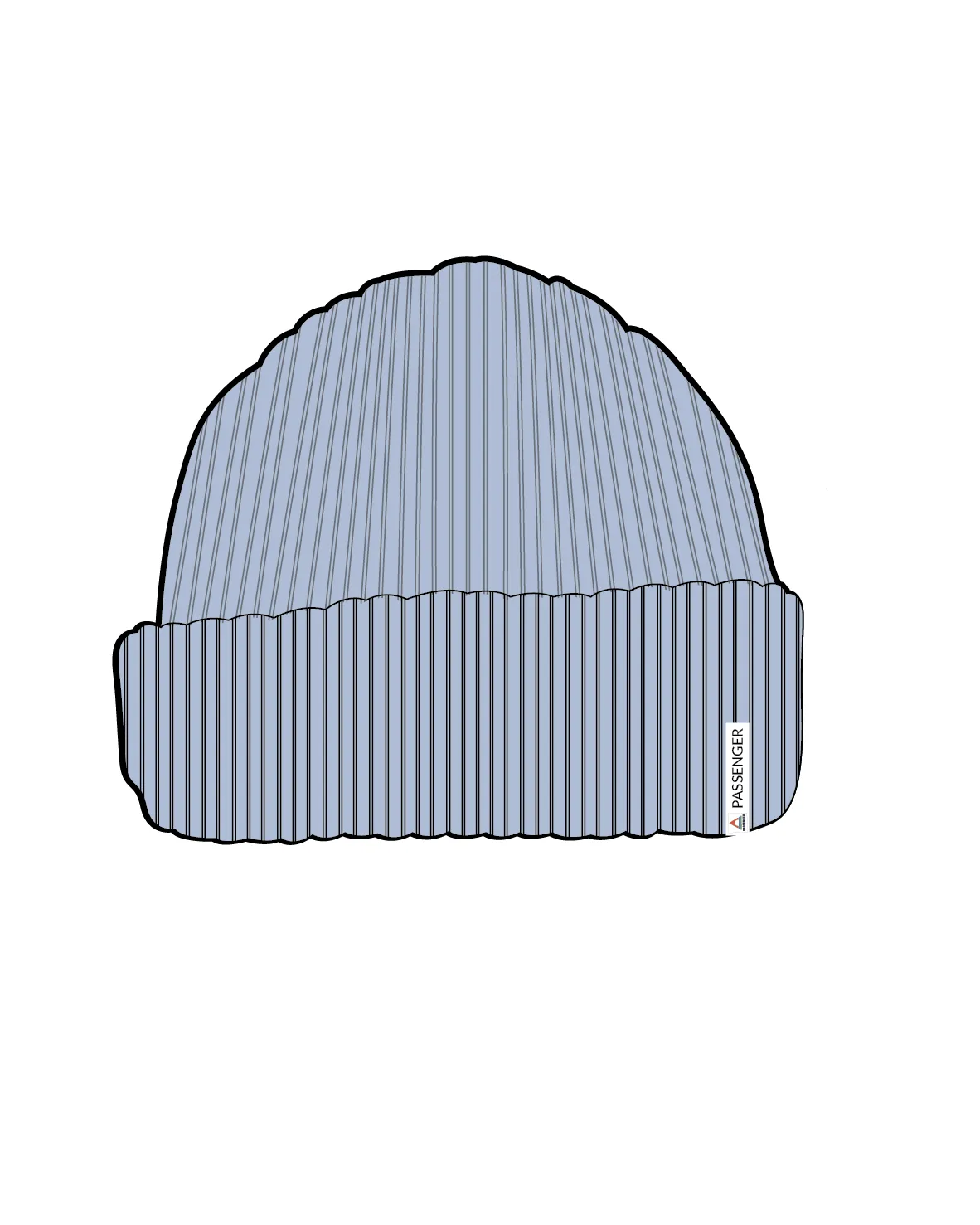 Compass Recycled Beanie - Ice Blue