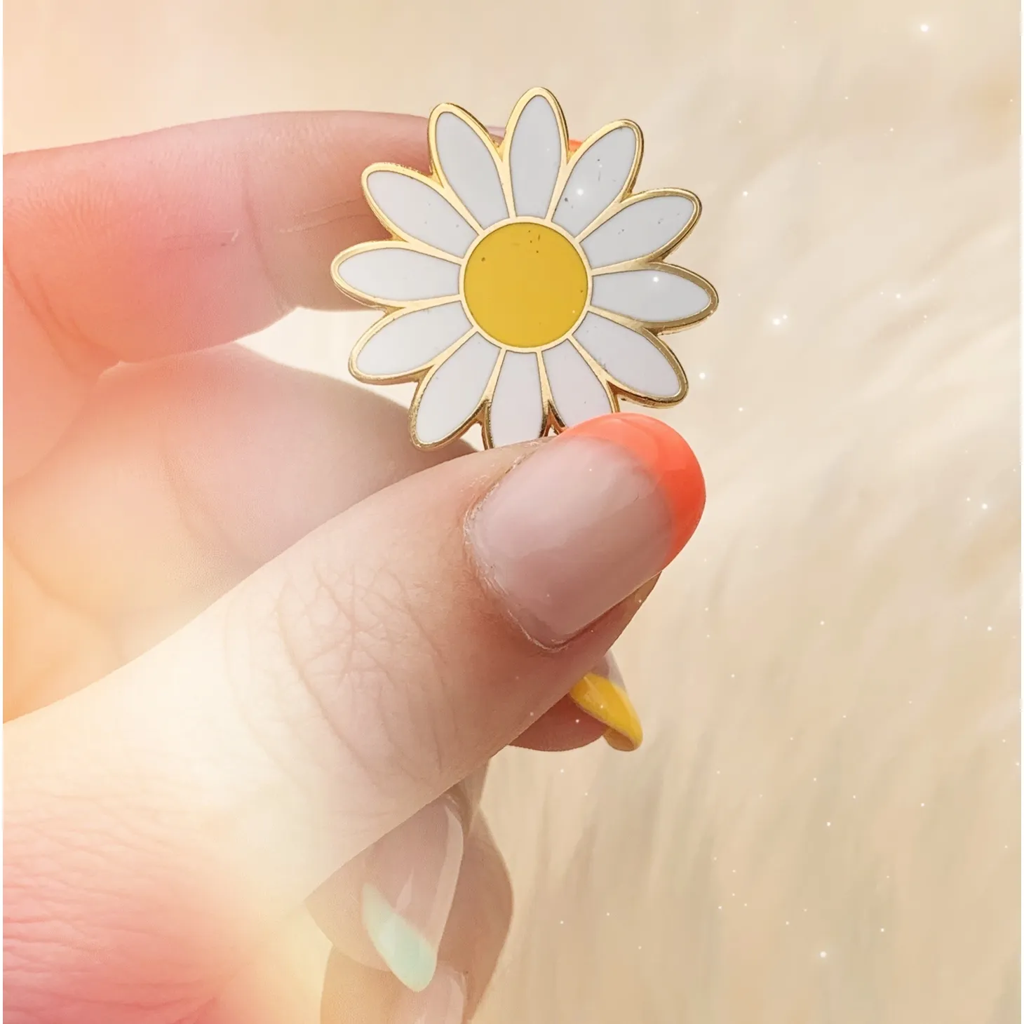 Daisy Enamel Pin