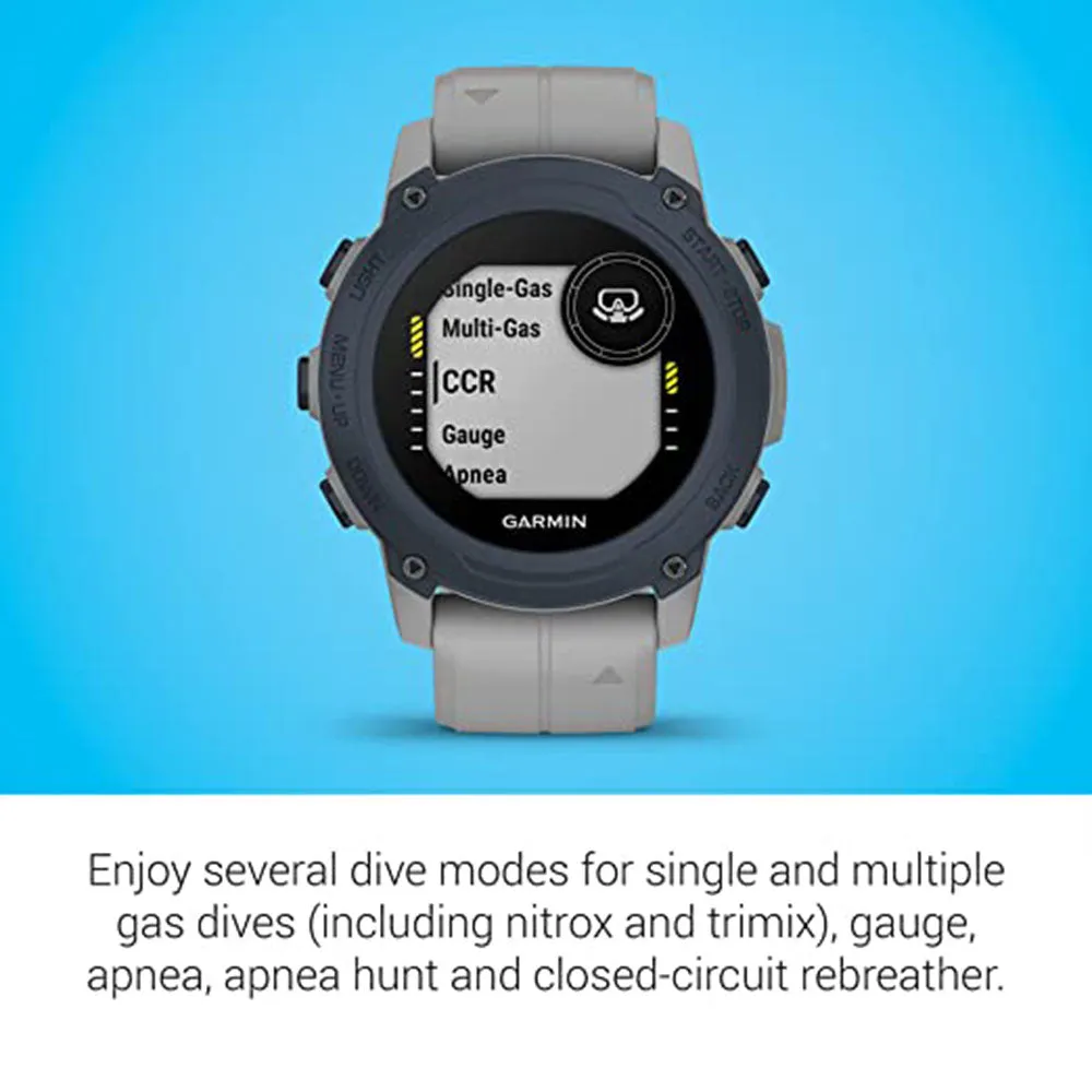 Garmin Descent G1 Powder Gray Rugged Dive Computer Multiple Dive Modes Activity Tracking Smartwatch - 010-02604-01
