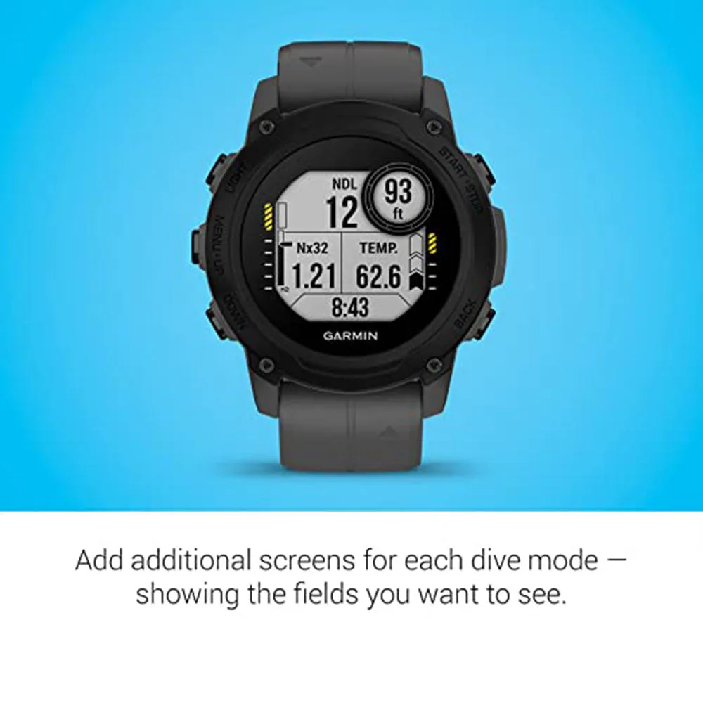 Garmin Descent G1 Slate Gray Rugged Dive Computer Multiple Dive Modes Activity Tracking Smartwatch -  010-02604-00