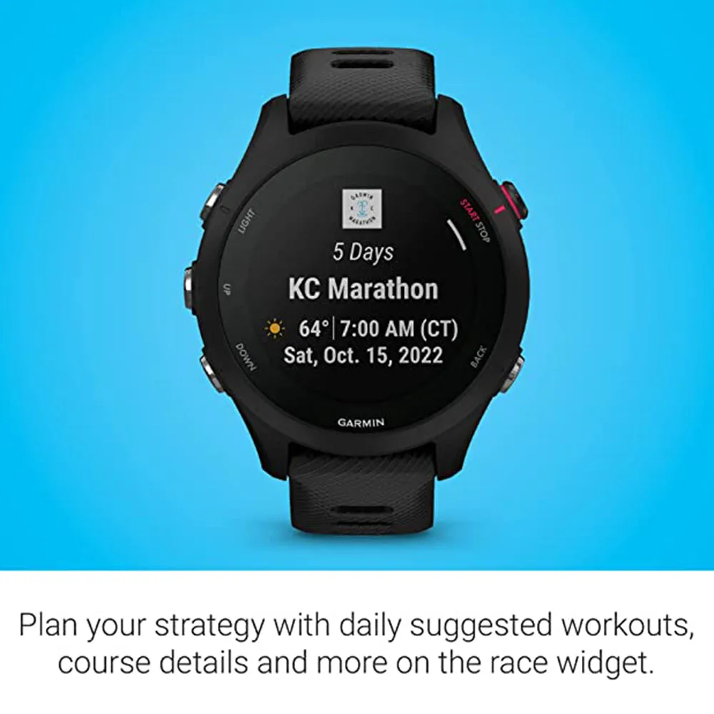 Garmin Forerunner 255S Black Smaller  with Music Advanced Insights Long-Lasting Battery GPS Running Smartwatch - 010-02641-22