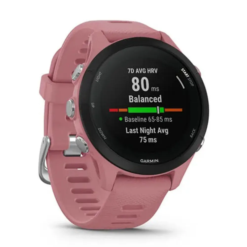 Garmin Forerunner 255S Light Pink Smaller Advanced Insights Long-Lasting Battery GPS Running Smartwatch - 010-02641-03