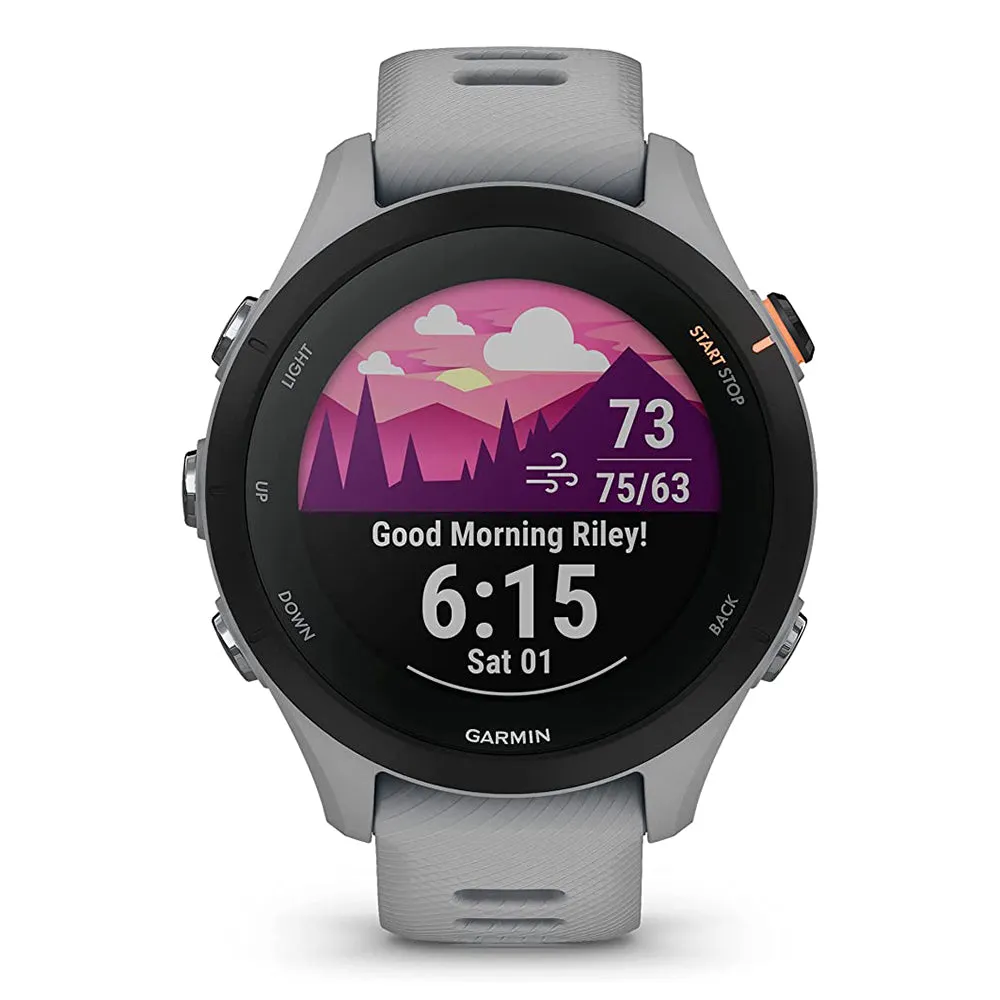 Garmin Forerunner 255S Powder Gray Smaller Advanced Insights Long-Lasting Battery GPS Running Smartwatch - 010-02641-02