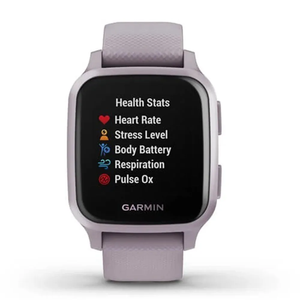 Garmin Venu Sq Metallic Orchid Aluminum Bezel with Orchid Case and Silicone Band with Bright Touchscreen Display GPS Smartwatch - 010-02427-02(2)