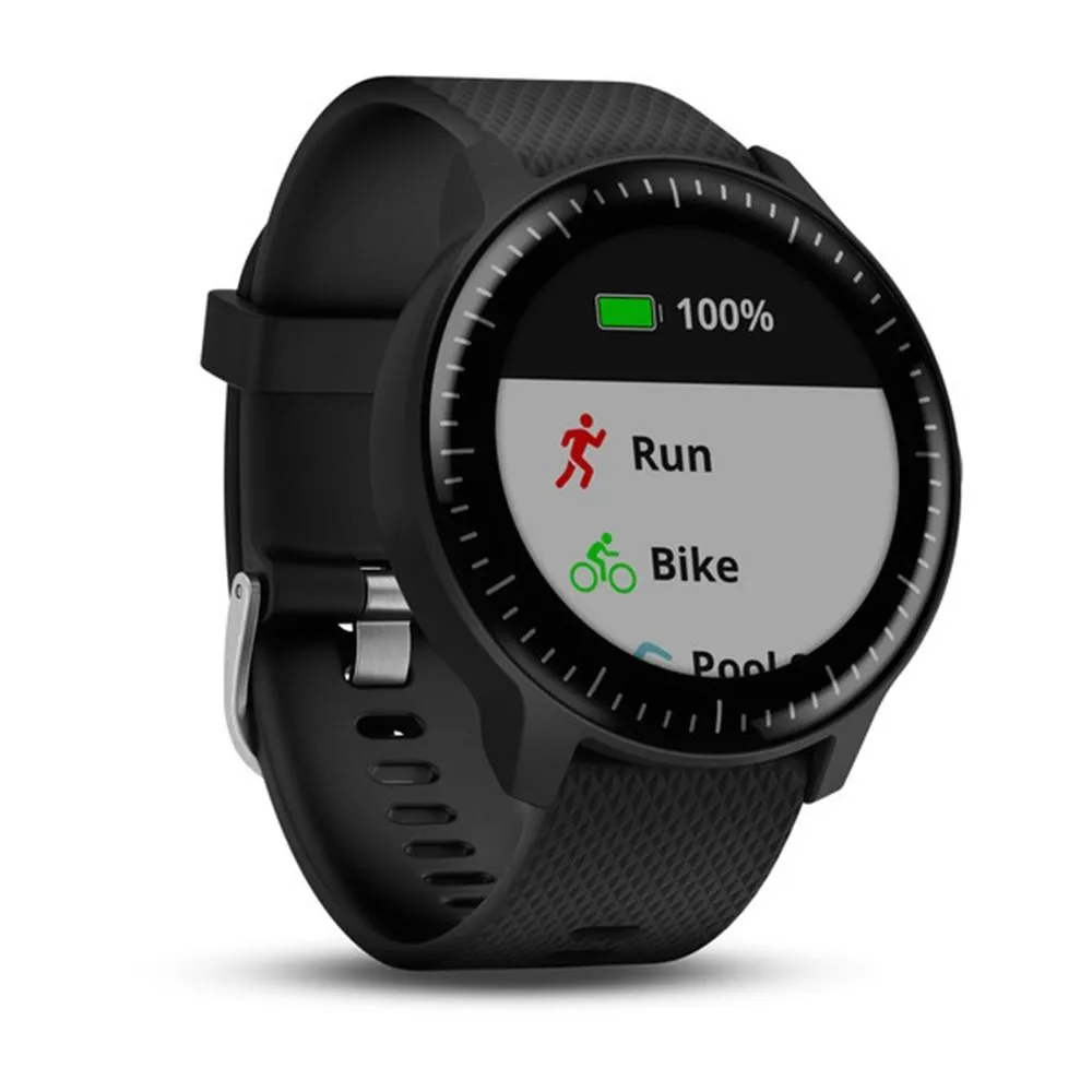 Garmin vivoactive 3 Music Black Silicone Band Digital Dial Smart Watch - 010-01985-01