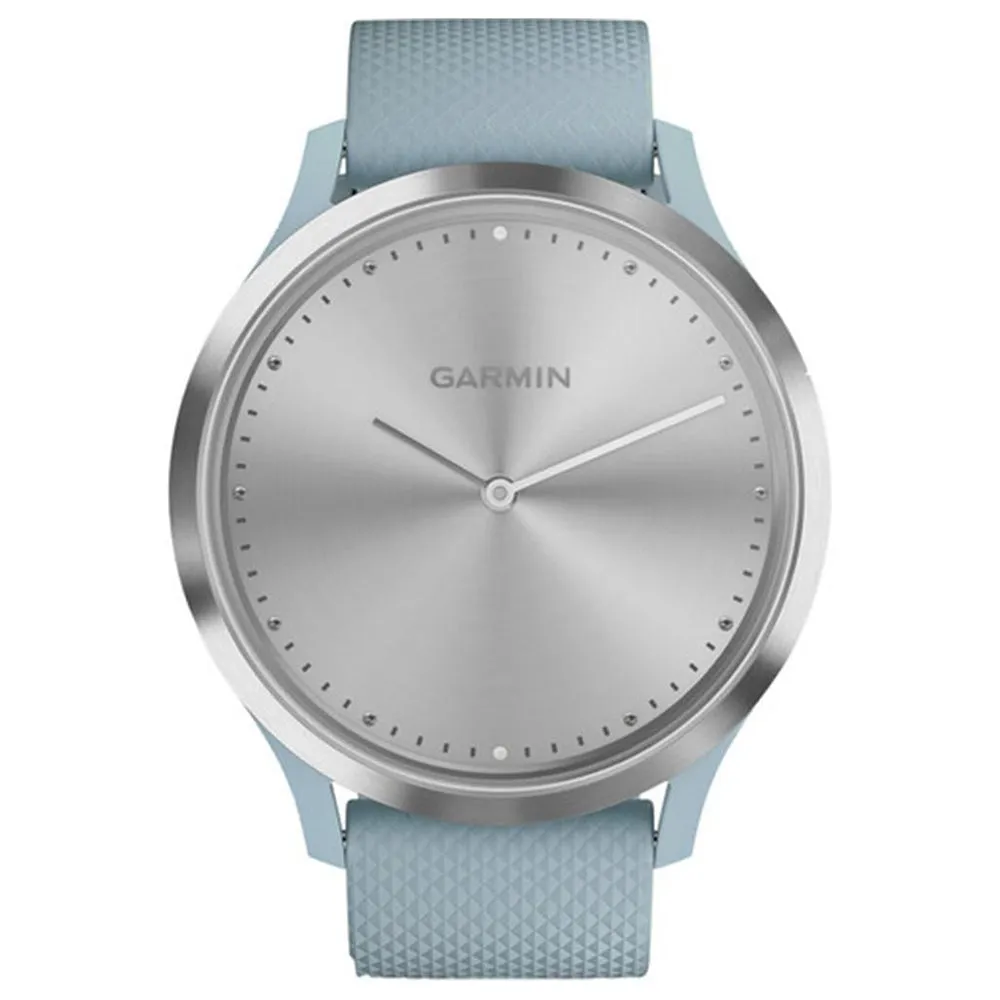 Garmin vivomove HR Silver Sea Foam Silicone Band Black Digital Dial Smart Watch - 010-01850-18