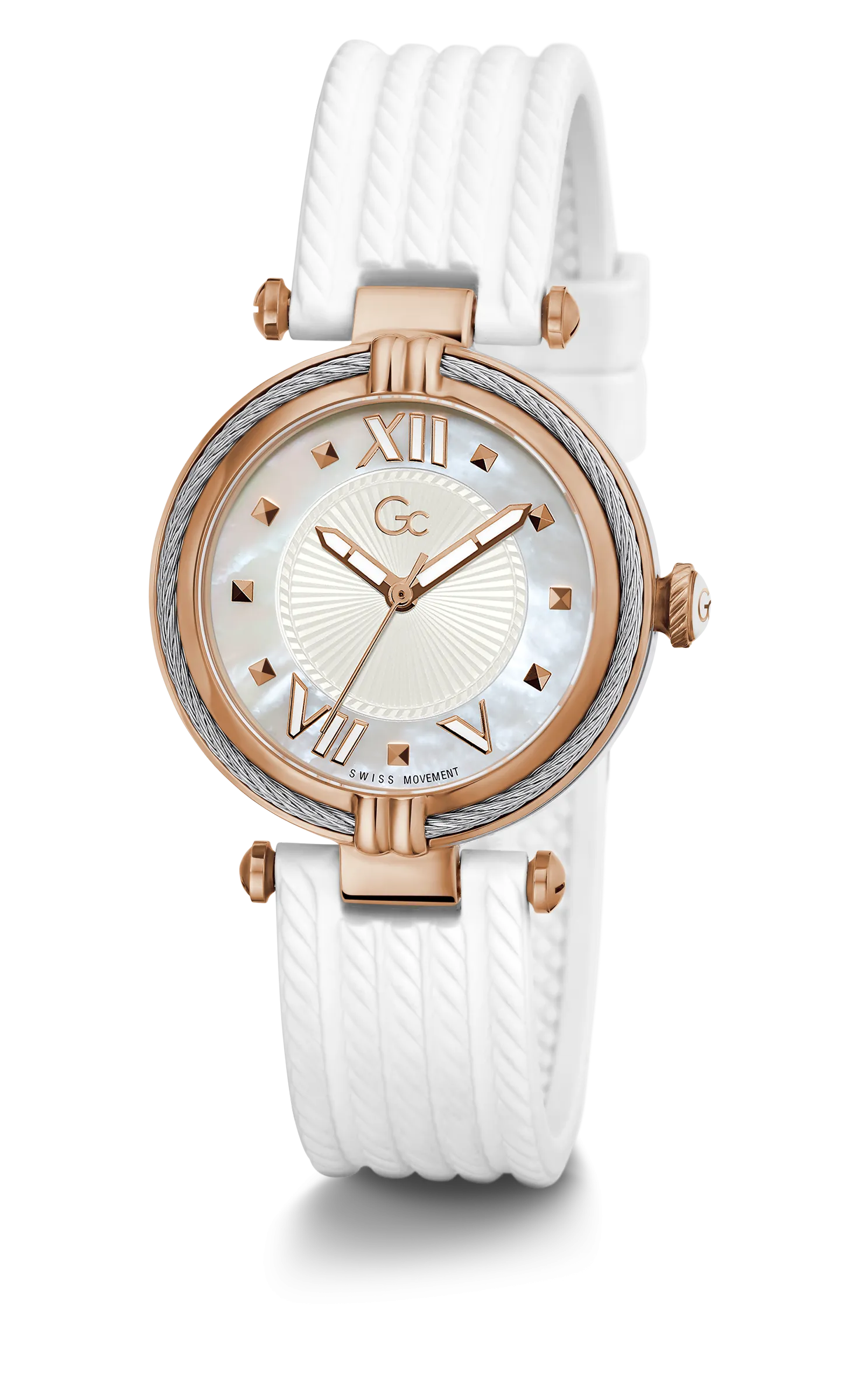 GC Ladies Wrist Watch White - Y18004L1