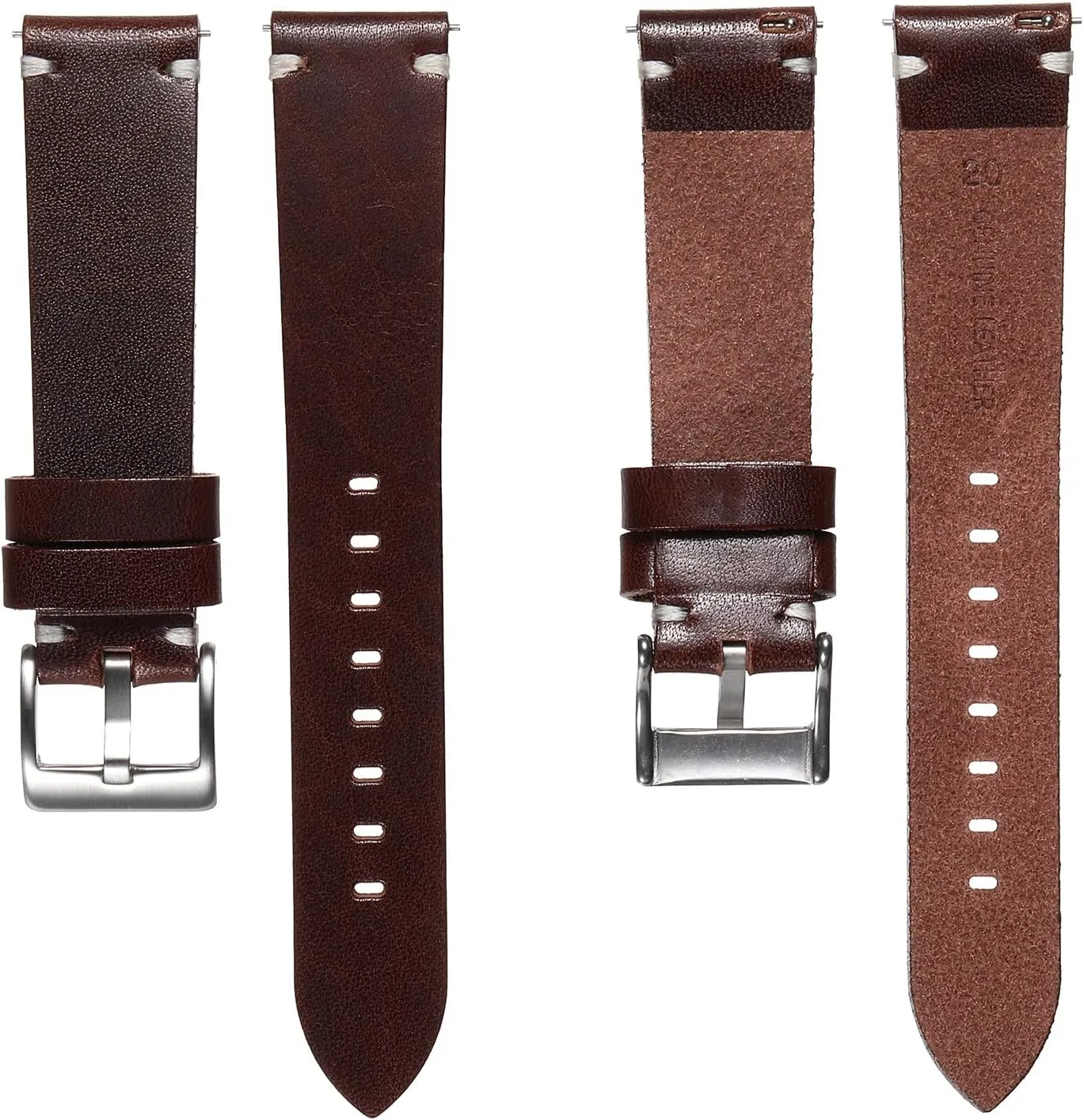 Genuine Leather Watch Band,Vintage Handmade Quick Release Watch Strap Replacement for Men Women,18mm 20mm 22mm 24mm