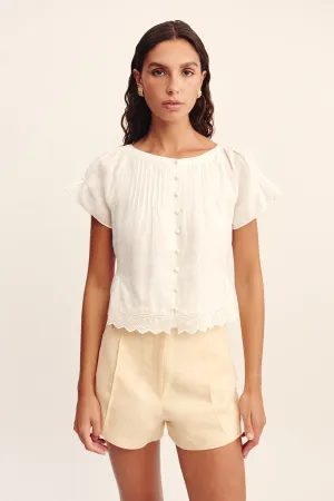 GRACE BLOUSE - VINTAGE WHITE