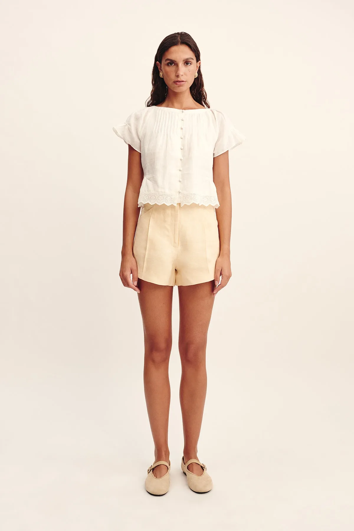 GRACE BLOUSE - VINTAGE WHITE