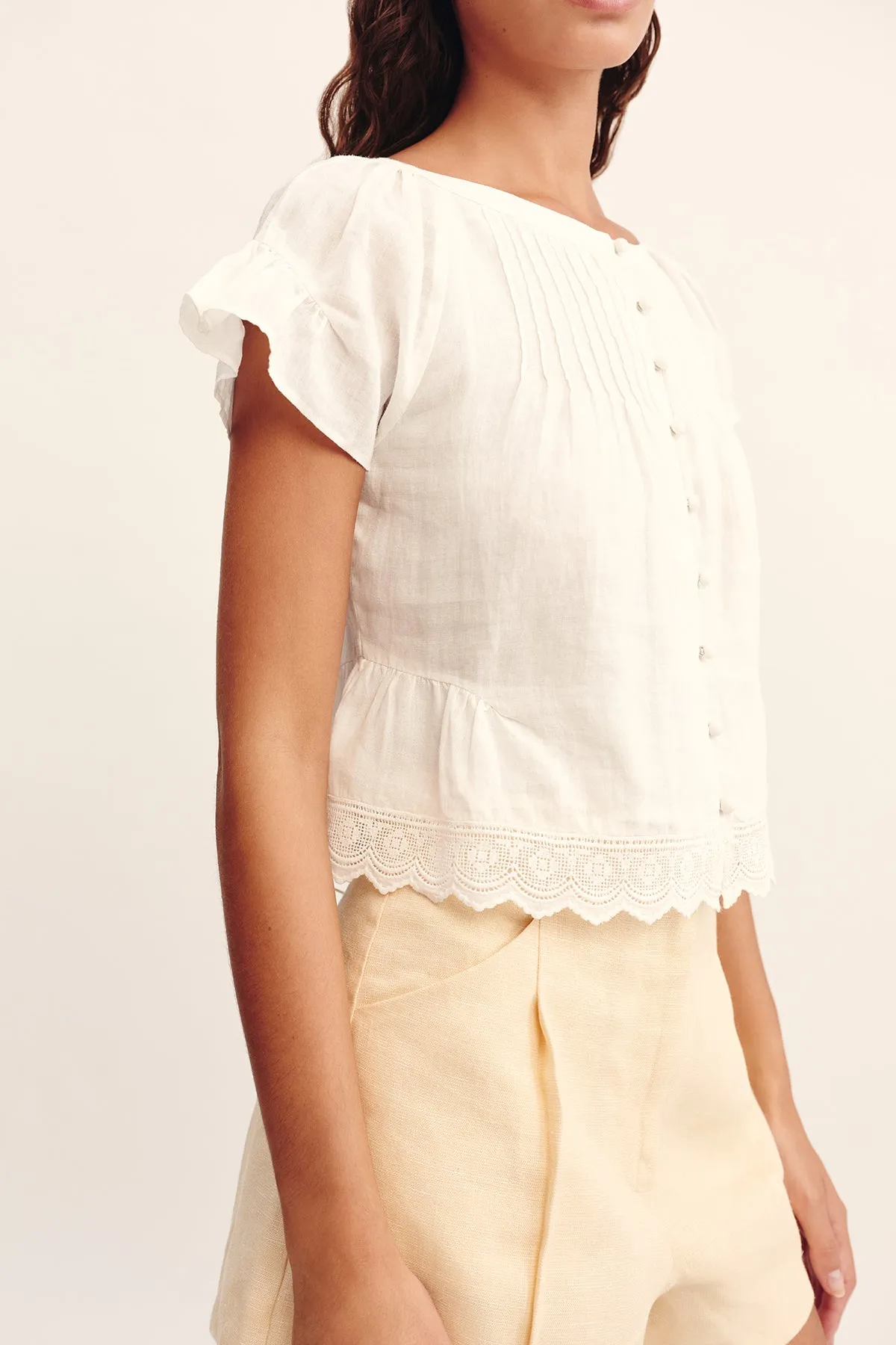 GRACE BLOUSE - VINTAGE WHITE