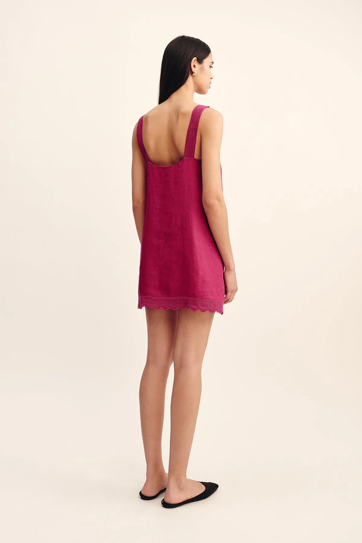 GRACE MINI DRESS - DRAGON FRUIT