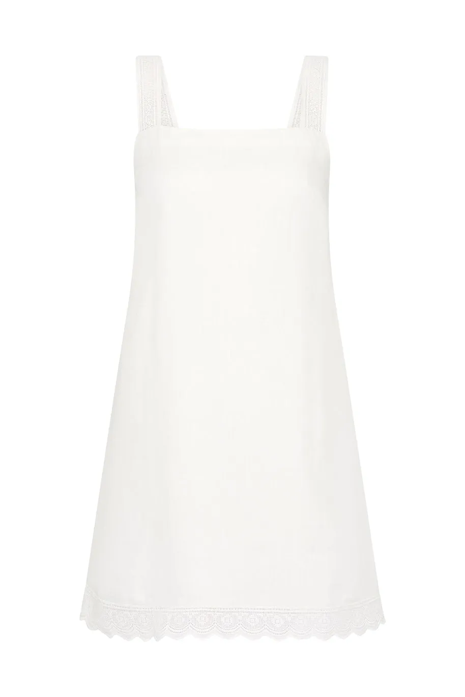 GRACE MINI DRESS - VINTAGE WHITE