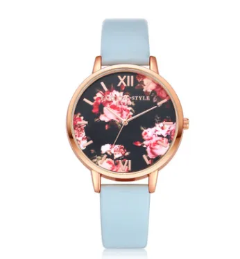 High Quality Fashion Leather Strap Rose Gold Women