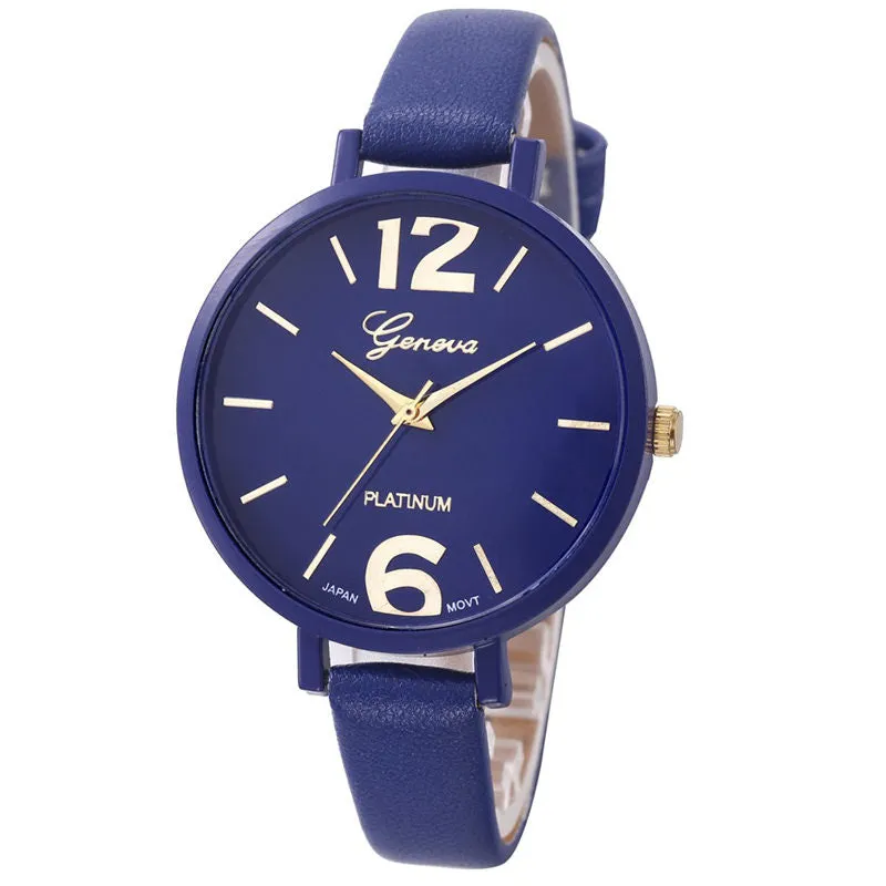Ladies Fashion Watches Women Dress Watch Quarzt relojes mujer PU Leather Casual Watch