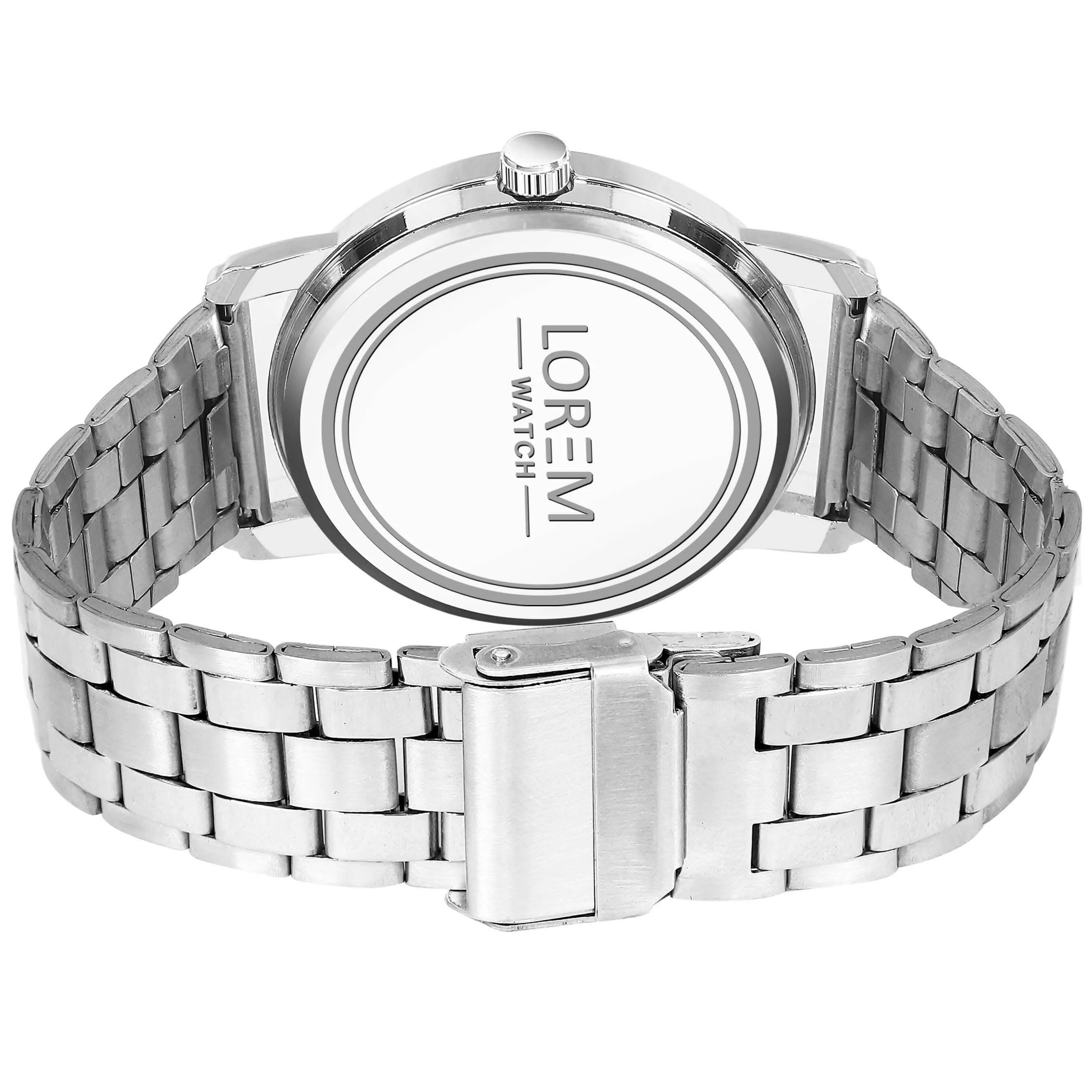LOREM Silver Standard Analog Watch For Men LR119
