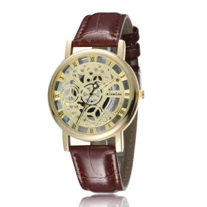 New Famous Brand Winner Luxury Fashion Casual Stainless Steel Men Quartz Watch Skeleton Watch For Men Dress Wristwatch