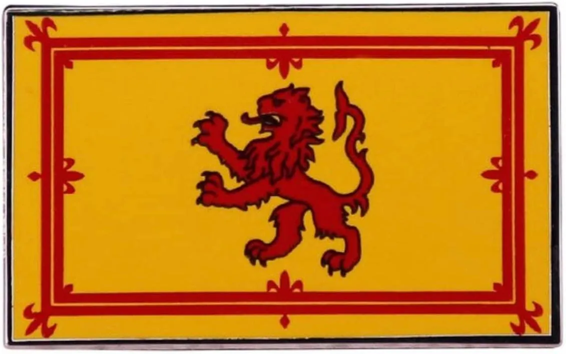 Pinstant Lion Rampant of Scotland Royal Banner Arms Flag Standard King 1.2" Enamel Pin Badge by Pinstant
