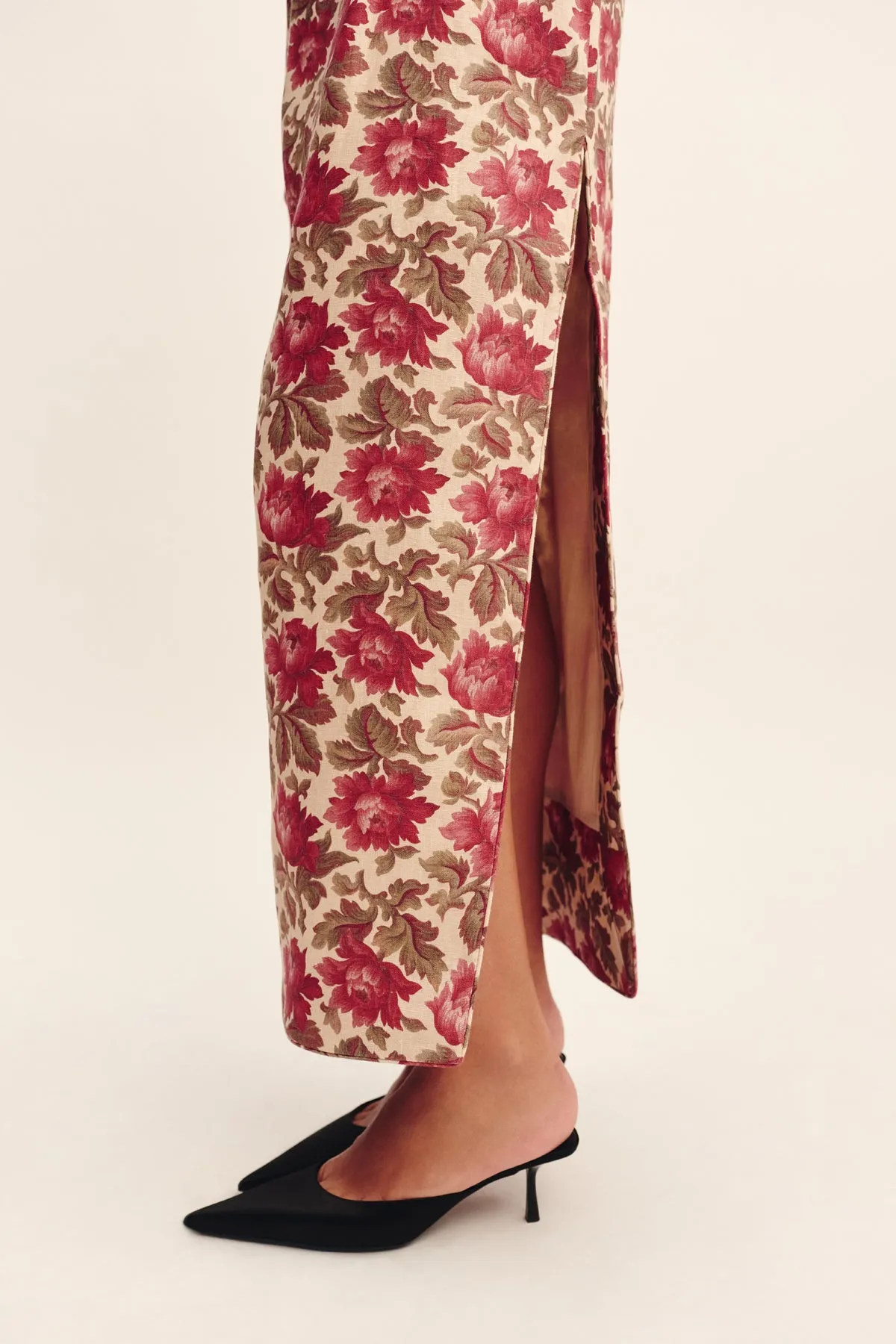 ROSALIE STRAPLESS DRESS - ROSE BUD