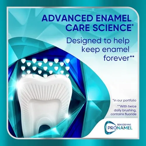 Sensodyne Pronamel Clinical Enamel Strengthening Toothpaste, Whitening Action, 3.4 oz (3 Pack)
