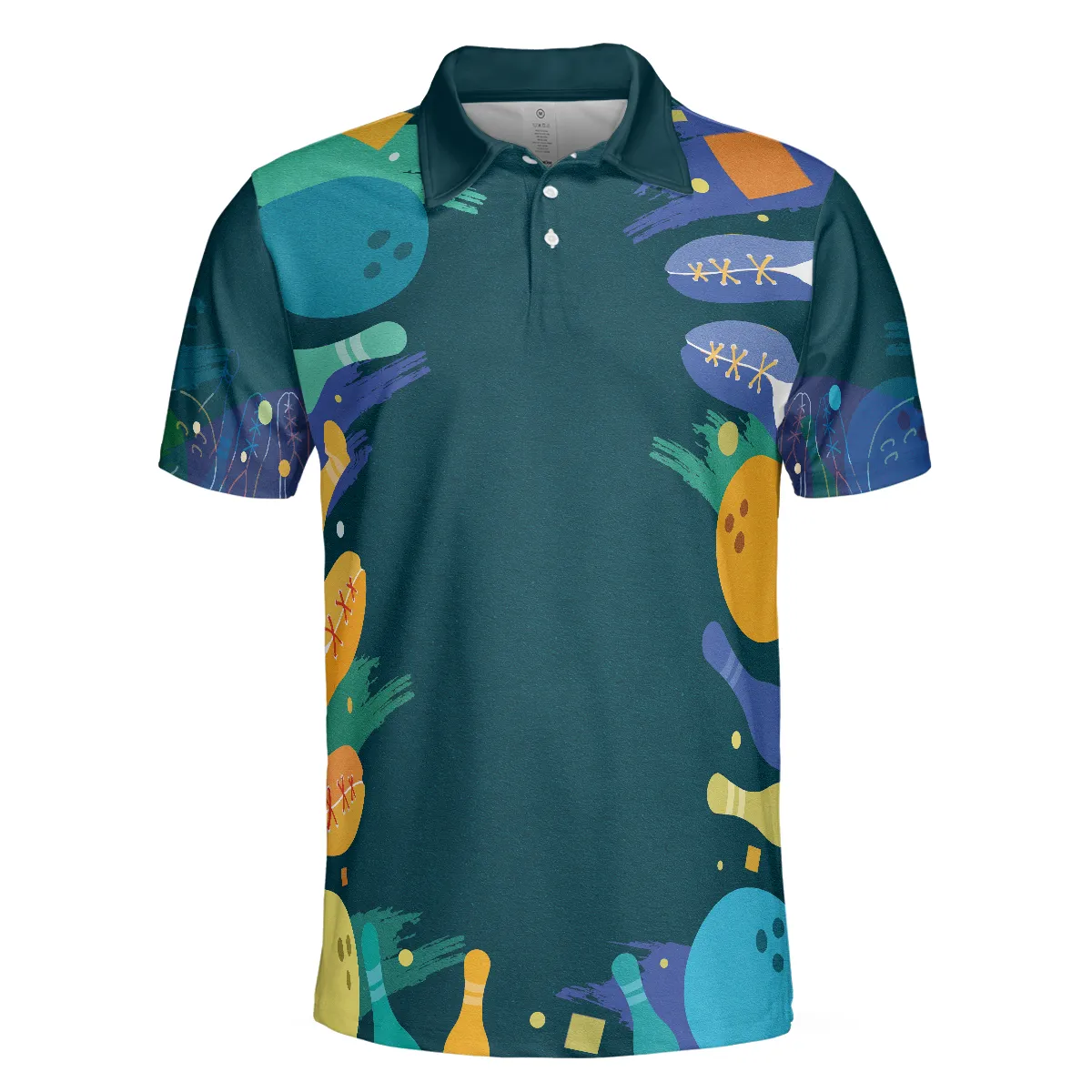 Sleep Less Bow More Mens Green Bowling Polo Shirt