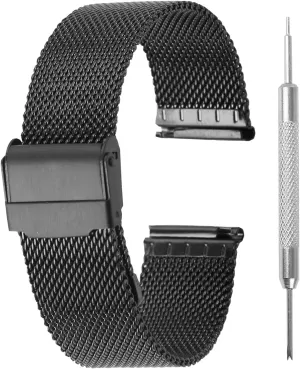 Stainless Steel Mesh Watch Band for Men Women,Quick Release Mesh Watch Straps