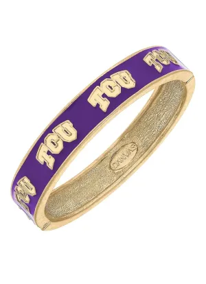 TCU Enamel Hinged Bracelet