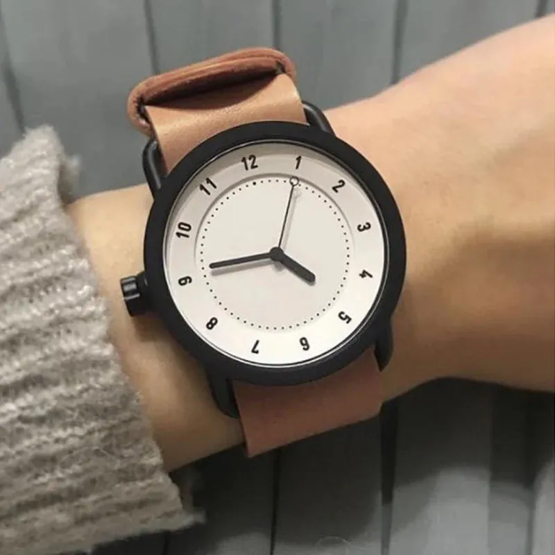 TID No.1 White Dial / Natural Leather Strap / Black Buckle