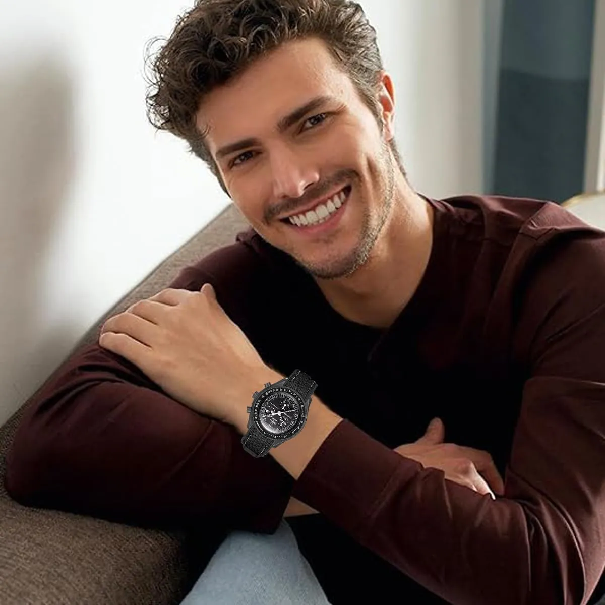 Watch Bands for Omega X Swatch Moonswatch Watch 20mm Curved Rubber Strap Silicone Watch Band Men Women Replacement Bracelet Omega MoonSwatch Speedmaster No Gap Strap